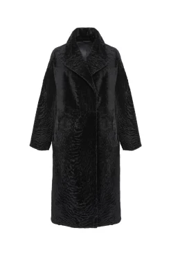 Reversible Textured Shearling Lamb Short Coat