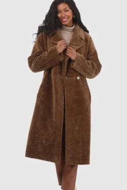 Reversible Textured Shearling Lamb Short Coat