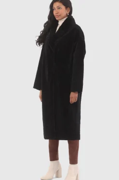 Reversible Textured Shearling Lamb Short Coat