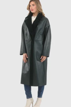 Reversible Textured Shearling Lamb Short Coat