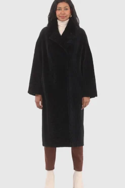 Reversible Textured Shearling Lamb Short Coat