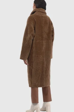 Reversible Textured Shearling Lamb Short Coat