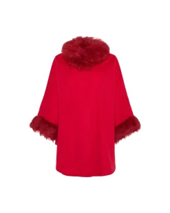 Select Cashmere & Wool Cape With Select Lamb Trim