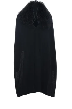 Select Cashmere And Merino Wool Blend Stole With Select Mongolian Lamb Trim