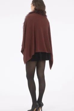 Select Cashmere And Merino Wool Blend Stole With Select Mongolian Lamb Trim