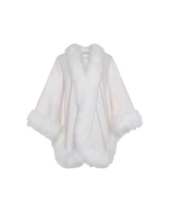 Select Cashmere Cape With Toscana Shearling Lamb Trim