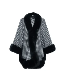 Select Cashmere Capelet With Toscana Shearling Lamb Trim
