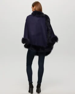 Select Cashmere Capelet With Toscana Shearling Lamb Trim