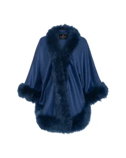 Select Cashmere Capelet With Toscana Shearling Lamb Trim