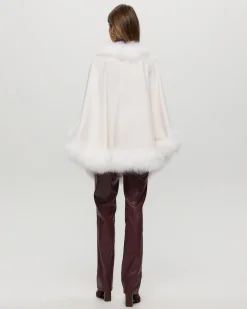 Select Cashmere Capelet With Toscana Shearling Lamb Trim