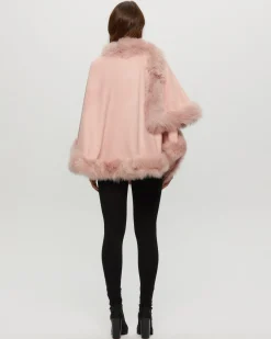 Select Cashmere Capelet With Toscana Shearling Lamb Trim