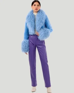 Select Cashmere Goat Bolero With Select Mongolian Lamb Collar And Cuffs