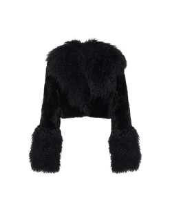 Select Cashmere Goat Bolero With Select Mongolian Goat Collar And Cuffs