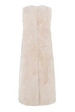 Select Cashmere Goat Collarless Long Vest