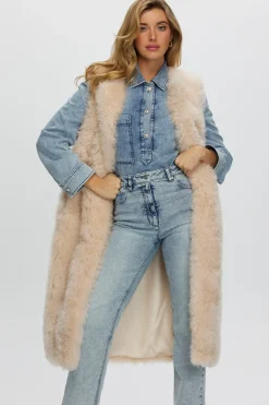 Select Cashmere Goat Collarless Long Vest