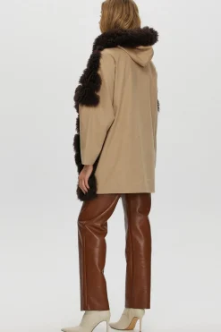 Select Cashmere Goat Diagonal Parka With Loro Piana Cashmere Sleeves And Back