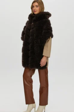 Select Cashmere Goat Diagonal Parka With Loro Piana Cashmere Sleeves And Back