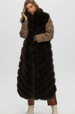 Select Cashmere Goat Diagonal Coat With Loro Piana Cashmere Sleeves And Back