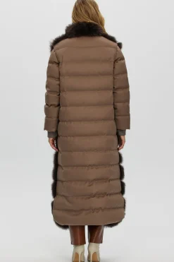 Select Cashmere Goat Diagonal Coat With Loro Piana Cashmere Sleeves And Back