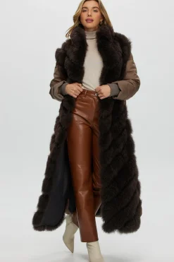 Select Cashmere Goat Diagonal Coat With Loro Piana Cashmere Sleeves And Back