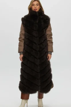 Select Cashmere Goat Diagonal Coat With Loro Piana Cashmere Sleeves And Back