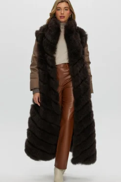 Select Cashmere Goat Diagonal Coat With Loro Piana Cashmere Sleeves And Back