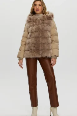 Select Cashmere Goat Quilted Down Parka With Loro Piana Cashmere Sleeves And Back