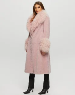 Select Cashmere Goat Short Coat With Select Mongolian Goat Shawl Collar And Cuffs