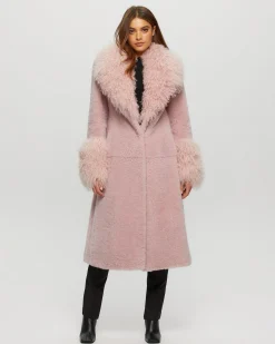 Select Cashmere Goat Short Coat With Select Mongolian Goat Shawl Collar And Cuffs