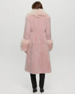 Select Cashmere Goat Short Coat With Select Mongolian Goat Shawl Collar And Cuffs