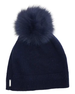 Select Cashmere Hat With Toscana Shearling Lamb Pompom
