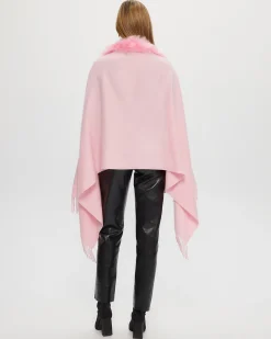 Select Cashmere Stole With Toscana Shearling Lamb Trim