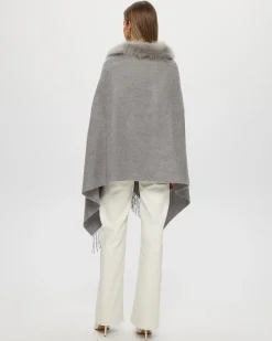 Select Cashmere Stole With Toscana Shearling Lamb Trim