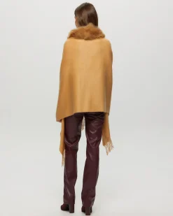 Select Cashmere Stole With Toscana Shearling Lamb Trim