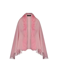 Select Cashmere Stole With Toscana Shearling Lamb Trim