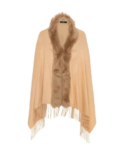 Select Cashmere Stole With Toscana Shearling Lamb Trim