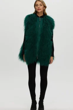 Select Mongolian Goat Zip Vest