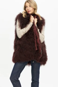 Select Mongolian Goat Zip Vest