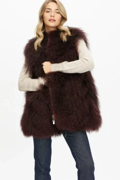 Select Mongolian Goat Zip Vest