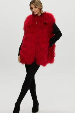 Select Mongolian Goat Zip Vest