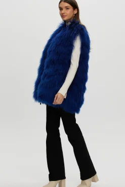 Select Mongolian Goat Zip Vest