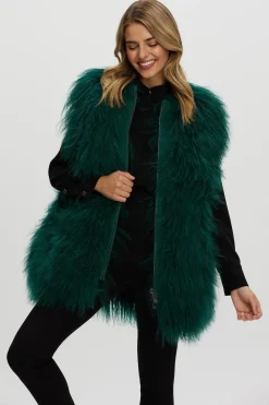 Select Mongolian Goat Zip Vest