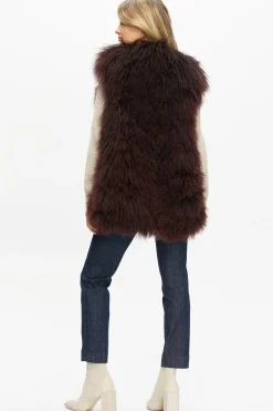 Select Mongolian Goat Zip Vest