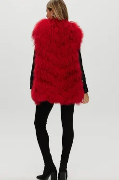 Select Mongolian Goat Zip Vest