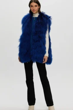 Select Mongolian Goat Zip Vest