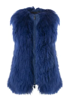 Select Mongolian Goat Zip Vest