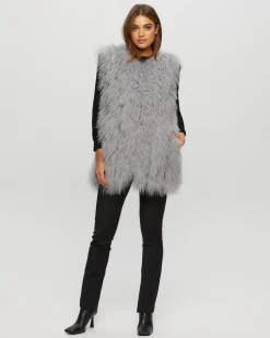 Select Mongolian Lamb Vertical Layer Vest