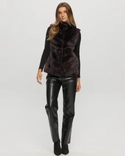 Select Shearling Lamb Chevron Vest