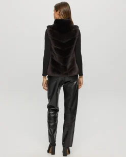 Select Shearling Lamb Chevron Vest