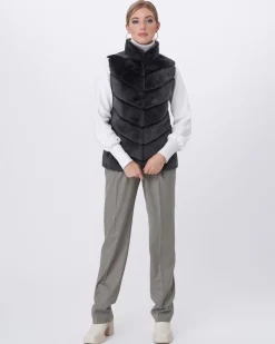 Select Shearling Lamb Chevron Vest